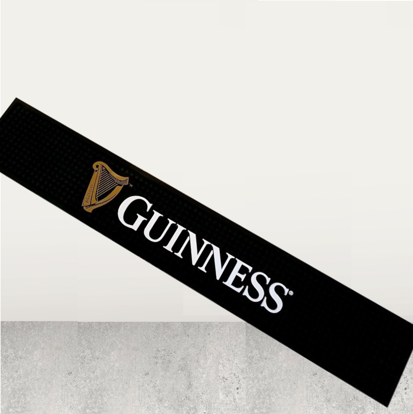 (2023) Guinness Bar Runner - Non-Slip Home Bar & Man Cave Drip Mat