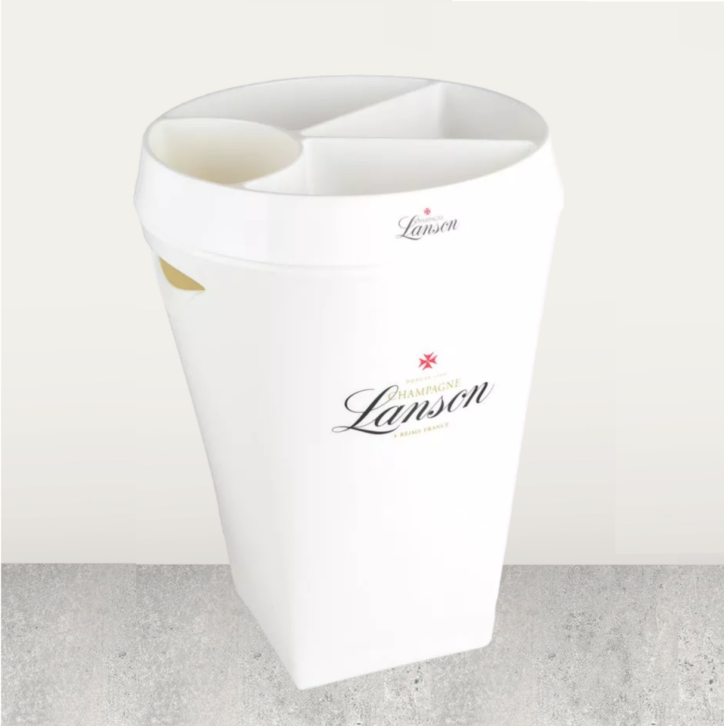 Lanson White Champagne Ice Bucket - Stylish Bottle Chiller/Cooler