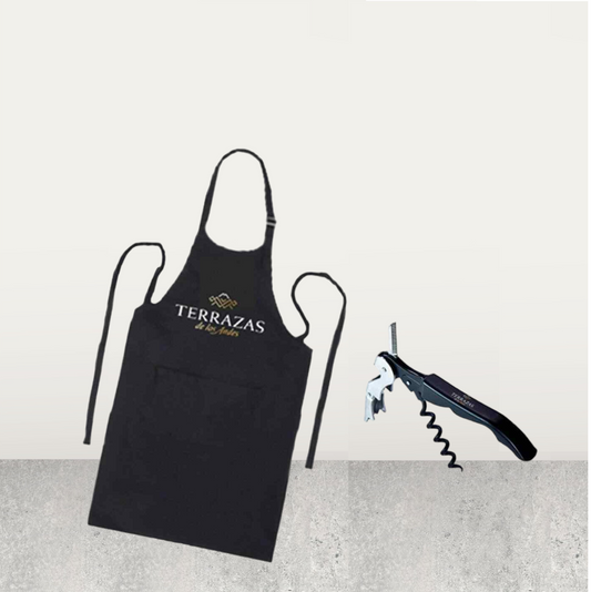 Terrazas de los Andes Red Wine Pouring Set - Apron and Corkscrew - Ultimate