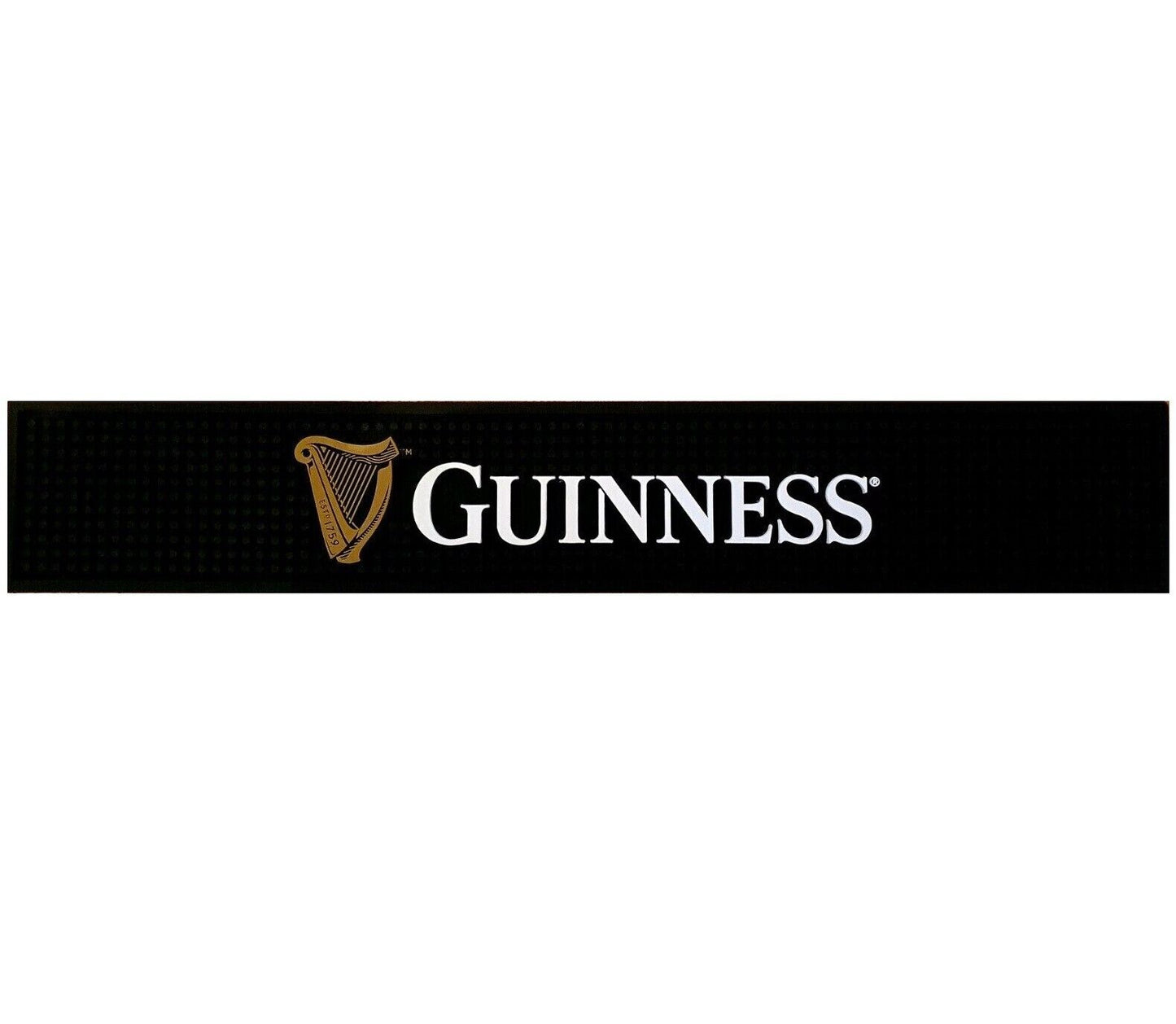 (2023) Guinness Bar Runner - Non-Slip Home Bar & Man Cave Drip Mat