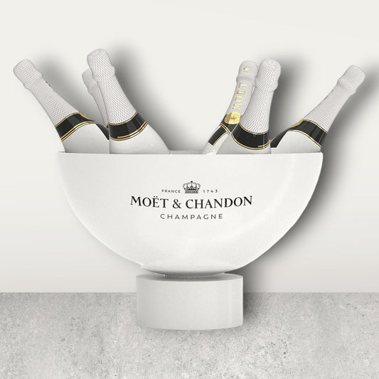 XXL Moët & Chandon Original Vasque - White Elegant 6 bottle Champagne Chiller -