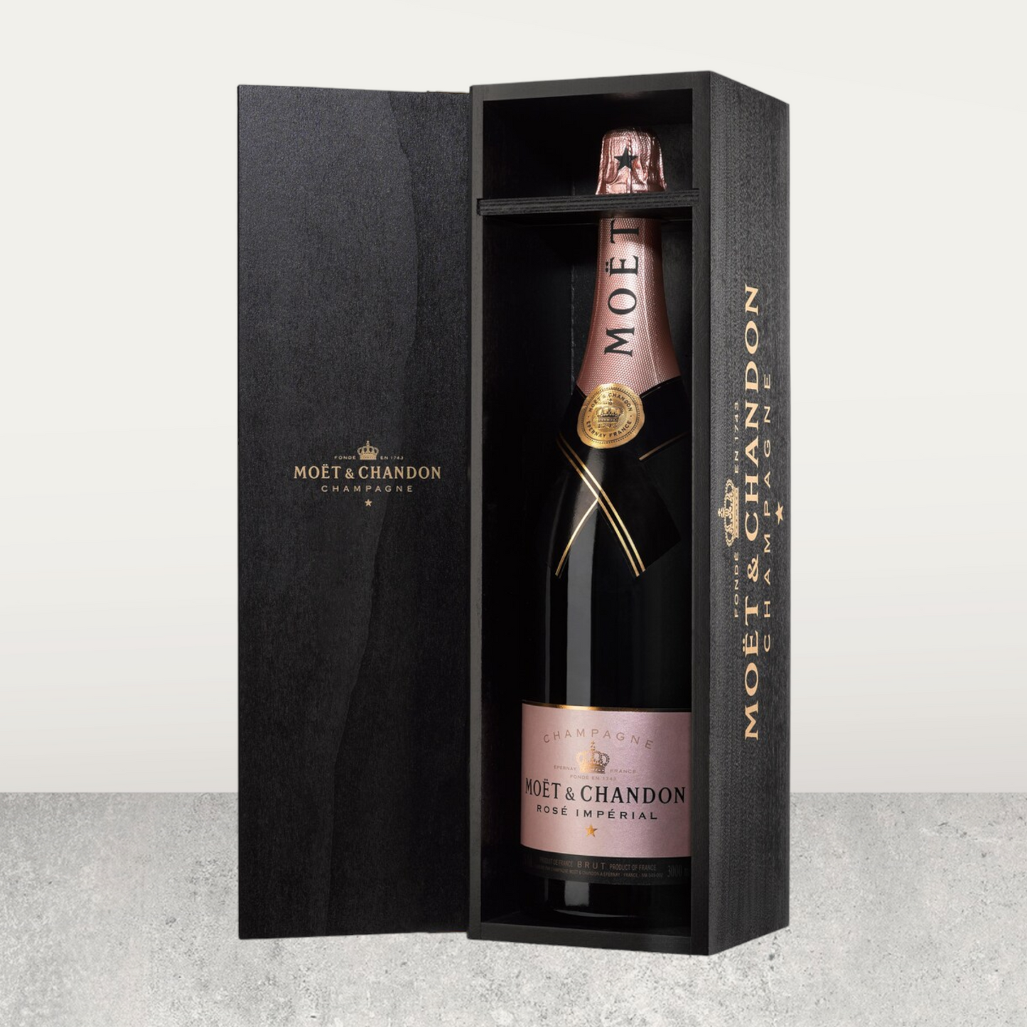 MOËT & CHANDON ROSÉ IMPÉRIAL - Wooden case with jeroboam - 3L